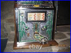 Antique Slot Machine Mills Poinsettia Mint Vendor Skill Stops 1929 Rare