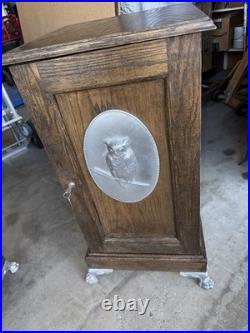 Antique Slot Machine Oak Stand Choice of One WithClaw Feet, Lock & Key & Storage