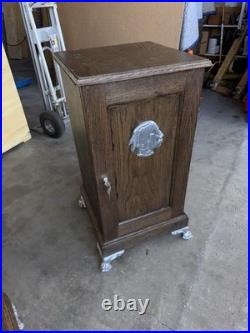 Antique Slot Machine Oak Stand Choice of One WithClaw Feet, Lock & Key & Storage