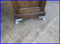 Antique Slot Machine Oak Stand Choice of One WithClaw Feet, Lock & Key & Storage
