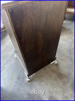 Antique Slot Machine Oak Stand Choice of One WithClaw Feet, Lock & Key & Storage
