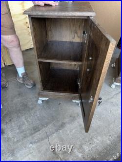 Antique Slot Machine Oak Stand Choice of One WithClaw Feet, Lock & Key & Storage