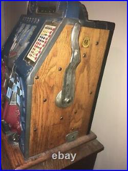 Antique Slot Machine Original Working Still Retains Original Finish Castle Front