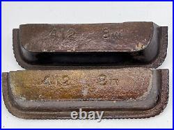 Antique Slot Machine cast metal brown Money Coin Return Tray Vintage Parts #412