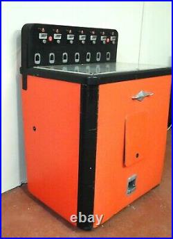 Antique Table Slot Machine Ready for Restoration w Orange Cabinet Winter Horse