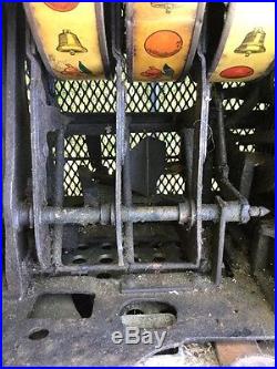 Antique Trade Stimulator 3 Wheel 5¢ Slot Machine Ode D Jennings Chicago Mills
