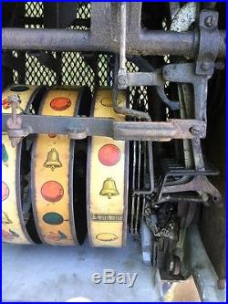 Antique Trade Stimulator 3 Wheel 5¢ Slot Machine Ode D Jennings Chicago Mills