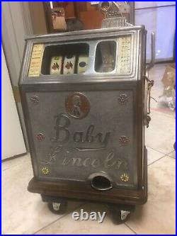 Antique Vintage 25 Cent Lincoln Watling Slot Machine 1931 Rare, Free Shipping
