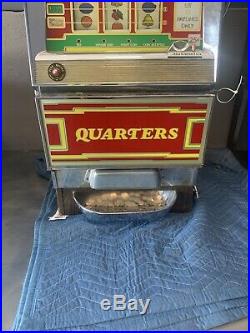 Antique Vintage Bally's Slot Machine' (25 Cent Converted To 5 Cent)