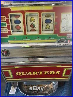 Antique Vintage Bally's Slot Machine' (25 Cent Converted To 5 Cent)