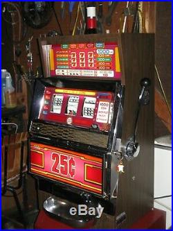 Antique Vintage Bally's Slot Machine' (25 Cent Five Liner) Beautiful Shape