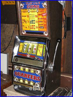 Antique Vintage Bally's Slot Machine' Buy A Pay 25 Cent Clean And In Nice Shape