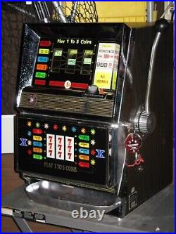 Antique Vintage Bally's Slot Machine' Model 742-a Five Liner Clean' Nice Shape