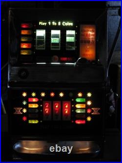 Antique Vintage Bally's Slot Machine' Model 742-a Five Liner Clean' Nice Shape