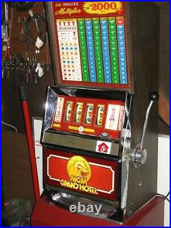 Antique Vintage Bally's Slot Machine' (mgm Grand' Model 1008) Great Shape