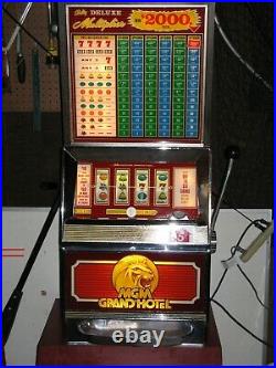 Antique Vintage Bally's Slot Machine' (mgm Grand' Model 1008) Great Shape