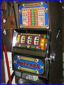 Antique Vintage Bally's Slot Machine' (model 1096 Dollar) Clean' Nice Shape