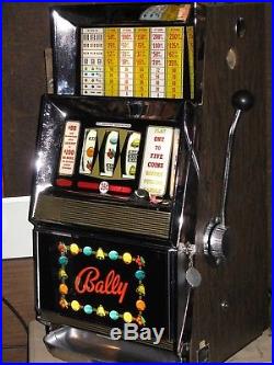 Antique Vintage Bally's Slot Machine' (model 809) Beautiful Shape Near Mint