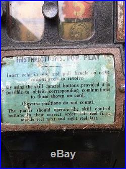 Antique Vintage Mills British Slot Machine 1d NEEDS RESTORATION