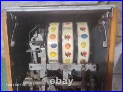 Antique Vintage Mills Bursting Cherry 25c Slot Machine Circa 1930s Man Cave