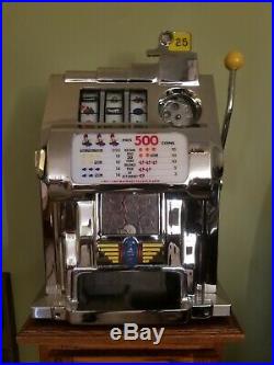 Antique/Vintage PACE Harrah's Quarter Slot Machine Fully Restored Perfect Cond