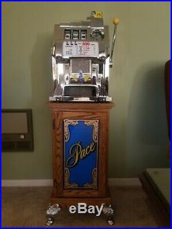 Antique/Vintage PACE Harrah's Quarter Slot Machine Fully Restored Perfect Cond