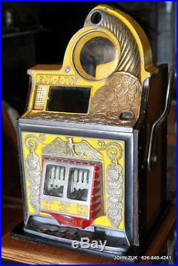 Antique Watling 50c Rol-A-Top Slot Machine Survivor Vintage Casino Gambling