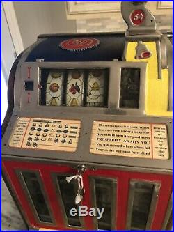 Antique Watling 5c Cent Mint Vendor Nickel Slot Machine Working