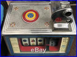 Antique Watling Blue Seal 5 Cent Slot Machine With Keys