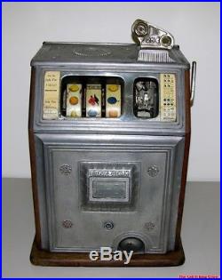 Antique Watling Blue Seal Jackpot Slot Machine Casino Quarter 25c Coin Op USA