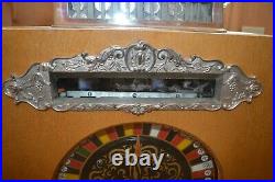 Antique Watling Brownie Nickel Coin 5 Cent Slot Machine Wood Case Roulette Wheel