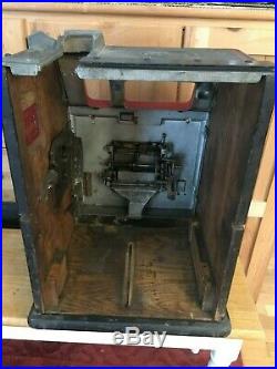 Antique Watling Mechanical Slot Machine Case Cabinet Double Jackpot with Handle