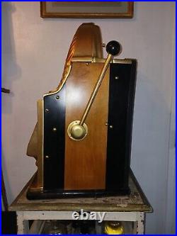 Antique Watling Rol-A-Top 1940's 5 cent Slot Machine withStand in great cond