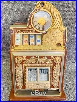 Antique Watling Rol-A-Top 25c Cent Slot Machine Working Excellent Condition