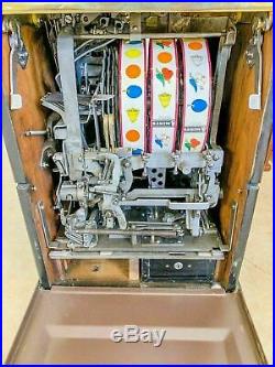 Antique Watling Rol-A-Top 5c Cent Nickel Slot Machine Working Excellent