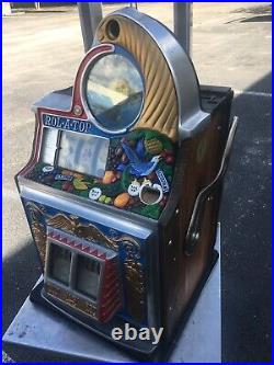 Antique Watling Rol-A-Top Bird of Paradise 5 cent Slot Machine Rare Machine