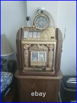 Antique Watling Rol-a-top with Custom Console 10c Slot Machine