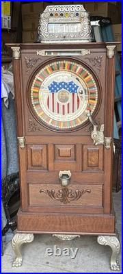 Antique Watling Upright Slot Machine Circa 1907 5 cent Victorian Coin Op