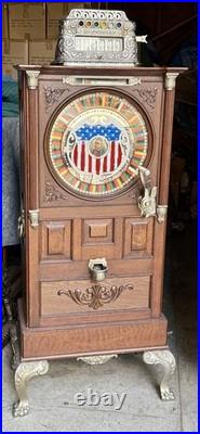 Antique Watling Upright Slot Machine Circa 1907 5 cent Victorian Coin Op