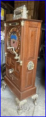 Antique Watling Upright Slot Machine Circa 1907 5 cent Victorian Coin Op