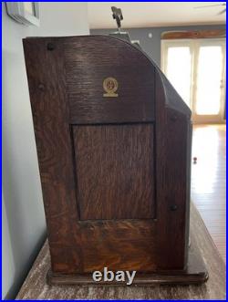 Antique Wood 1925 Chicago Jennings Dutch Boy 5 Cent Coin Mechanical Slot Machine