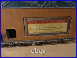 Antique Wood Churchill Horse Racing Trade Stimulator Gumball Prize Slot Machine