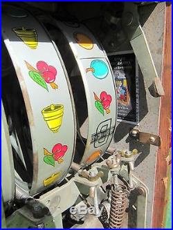 Antique c. 1948 Mills Bonus Hi-Top 10 Cent Slot Machine