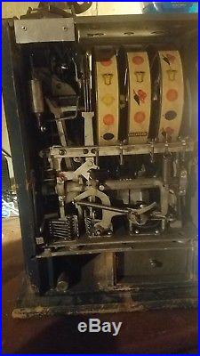 Antique coin slot machine10c Pace Comet fancy Front 1936 works original parts