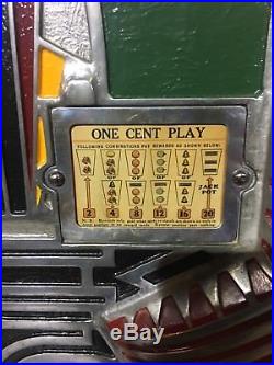 Antique''little Duke'' 1 Cent Slot/gum Machine- O. D. Jennings & Co. 1920-1935