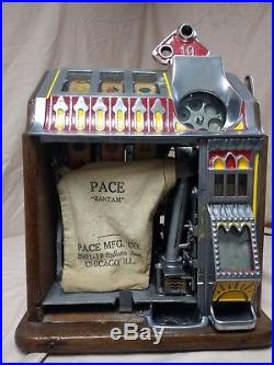 Antique slot machine, vintage slot machine, pace slot machine, pace bantam