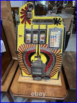 Antique vintage slot machine mills war eagle art deco 10 cent 1930s