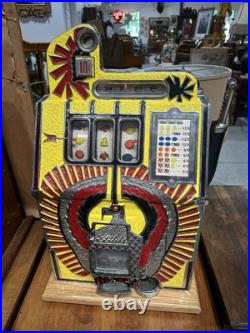 Antique vintage slot machine mills war eagle art deco 10 cent 1930s