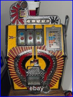 Antique vintage slot machine mills war eagle machine. Reproduction