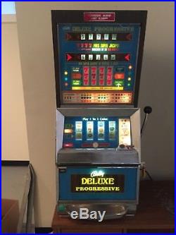 Bally Deluxe 4 Reel Progressive Continental 5 Cent Nickel Slot Machine Excellent